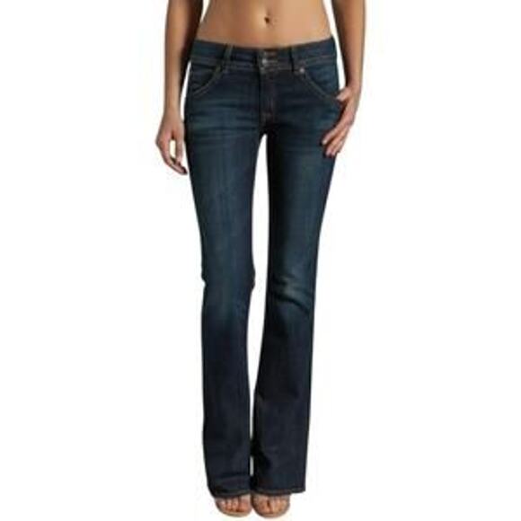 Hudson Double Button Front Denim Mid Rise Bootcut Jeans Blue 30 / 10 - Picture 1 of 13